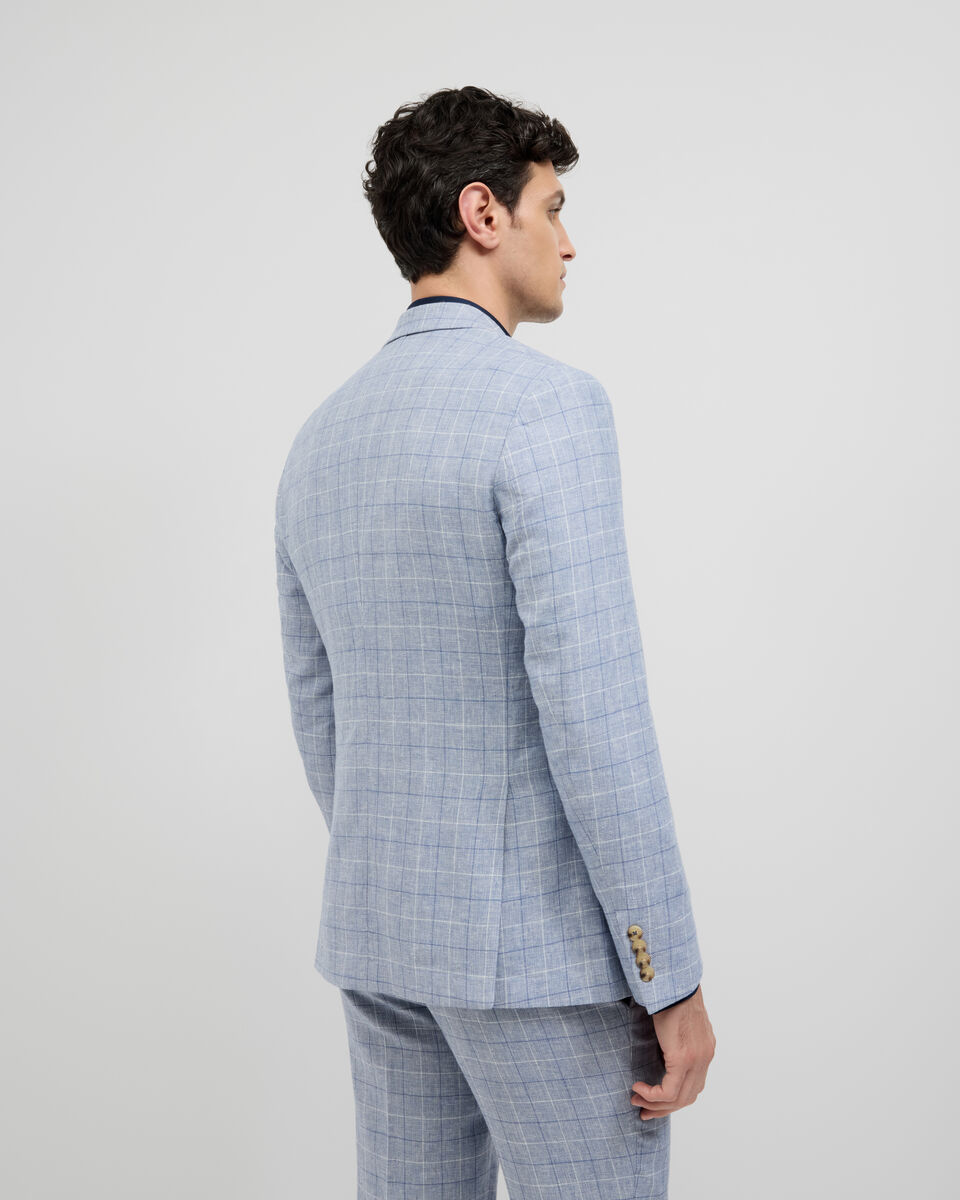 Windowpane Check Tailored Jacket, Blue, hi-res